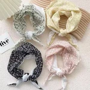 여성 레이스 플라워 이중 쁘띠 스카프 1P 미니 머플러 WF06723