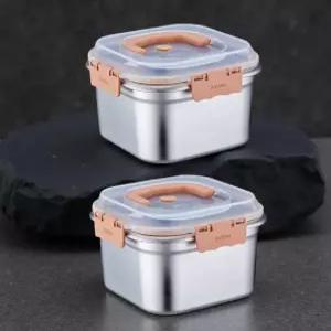 스탠 김치통 김장 냉장고 스테인리스 밀폐 용기 정사각 보관통 2.5L