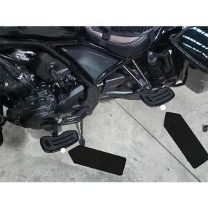 혼다 호환 레블 1100 -2025용 프론트 라이더/리어 호환 패신저 플로어보드 풋보드 풋레스트 풋페그 (블랙/