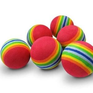 [2개구성] 무지개 스펀지볼 6개입 공주머니 주머니 겜프 골프공 AEW02FC4B
