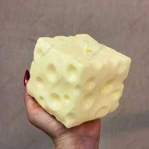 점보 치즈 큐브 스트레스 볼 큰 모양 스퀴즈 비반발 피젯 토이 ASMR 감각적 해소 크리스마스 선물