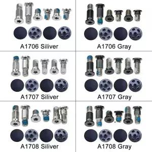 맥북 호환 프로 레티나 13인치 15인치 A1706 A1989 A1708 A1707 A1990용 하단 케이스 커버 나사 하단 케이