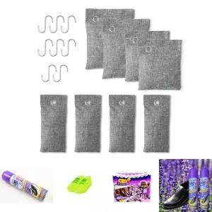 클린업 탈취제 대나무 숯주머니 8p세트(그레이)/냄새/제거/진한/향기/섬유/운동화/축구화/탈취/가정용/골프