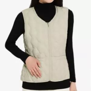 가벼운 따뜻한 방한조끼 패딩조끼 초경량 다운패딩 패딩 여성 간절기 데일리 코트 브이넥 경량 등산복 슬