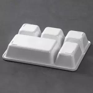 도자기 식판 어른 세트 3구 화이트 다이어트 나눔 5칸 938-10뚜껑없음