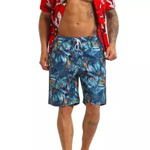 킴스브로 플라워 바캉스룩 해변 남자 수영복 비치웨어 이너팬츠