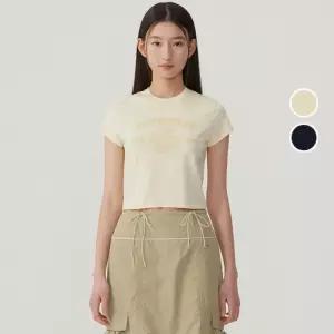 커버낫 여성 베이비핏 아치 클로버하트 반팔 티셔츠 CO2502ST84 1651883