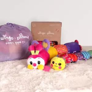 꿈나라 1+1 정품 국민 애벌레 인형 촉감 감각 애착인형 백일 아기 장난감