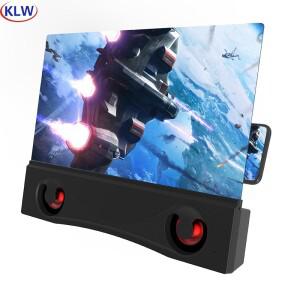 범용 휴대폰 핸드폰 화면 돋보기 안드로이드 IOS용 스마트 호환폰 스탠드 3D HD 비디오 앰프 F12 12 인치