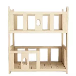 강아지 2층침대 원목 집 하우스 베드 애견 댕댕이 고양이 애완동물침대 펫