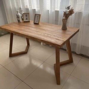 고재 나무 식탁 느릅나무 45 고재나무 레진테이블 거실 120x80x75cm 스타벅스