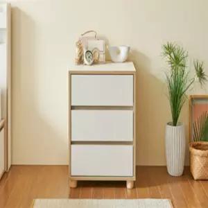 나무발 3단 W500 E0등급서랍장 보조서랍장