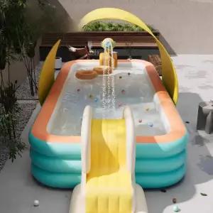 원터치수영장 자동팽창 에어대형 야외수영장 자동 옥상