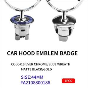 1개 3D 아연 합금 자동차 전면 후드 엠블럼 보닛 라벨 배지 메르세데스 벤츠 W203 W212 E300 C200용