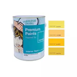 HW마트 건물 공사 낙서 곰팡이 방지 무광 페인트 4L 노랑색