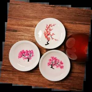 벚꽃소주잔 예쁜 디자인 핸드메이드 유리컵 소주 전통주 와인잔 선물용 파티용 독특한 형태