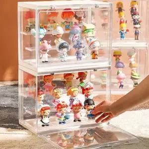 아크릴 피규어 진열대 투명 장식장 다용도 보관정리함 3칸정리함