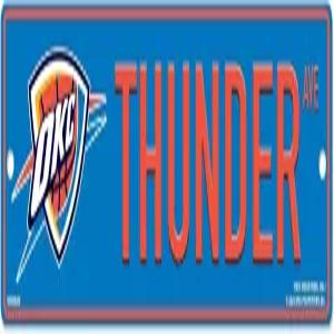 리코 인더스트리 NBA 농구 오클라호마 시티 썬더 블루 애비뉴 4인치 X 17인치 플라스틱 스트리트 표지판