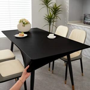 1PC 직사각형 인조 가죽 식탁보 - 청소가 쉽고 식탁과 사이드 테이블 가정 장식