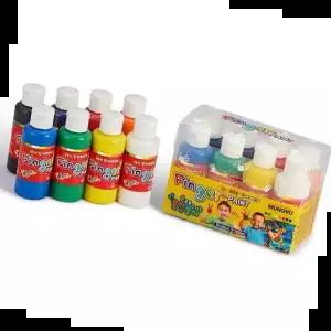 창의력놀이 핑거 페인트 8색 플라스틱통 미술 창의력 100ml 1P