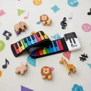 캐스B 롤피아노 맑은소리 패드형 실리콘 무선 건반 어린이 휴대용 피아노 패드 연주 장난감