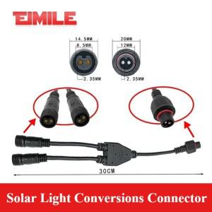 2핀 DC 1-2 케이블 방수 커넥터 병렬 연장 남-여 어댑터 플러그 스마트 호환 태양광 변환 1개