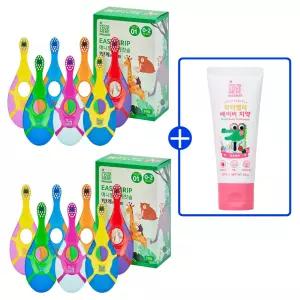 네이쳐러브메레 (1~3단계) 이지그립 애니멀 아기칫솔 7P+7P, 총 14P 모음전+[GIFT]치약 1단계 1개