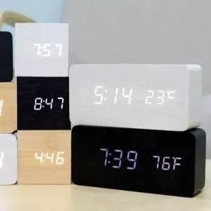 디지털 우드시계 화이트 탁상시계 전자탁상시계