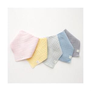 삼중 거즈 유아 스카프빕 5종세트 아기 목수건