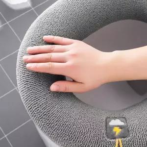 [NS홈쇼핑]화장실 변기커버 손잡이형 쿠션커버 세탁 변기시트 욕실용품..