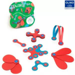 클릭소 잇시팩 플라밍고 자석 블럭 유연한 모양 놀이학습 마그넷 블록 만들기 18pcs