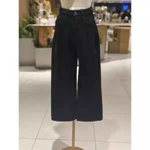 [롯데백화점]파프리카 기모 9부 일자 핏 블랙 청바지 SK4DPC07