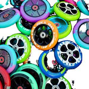 익스트림 스쿠터 바퀴 흰색 세트 묘기 파랑검정 묘기용 블랙레드/120mm 2개