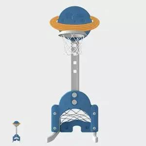 농구골대 높이 그물 실내 링 이동식 벽걸이 골대3in1 유아농구대 우주 블루