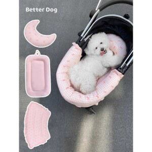 강아지 개모차가드 애견 유모차 바퀴 별도 산책 리트리버 개와 이단 원터치 펫카트 소형견