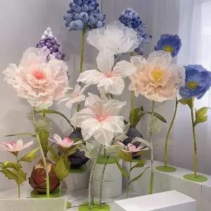 움직이는 대형 개폐 꽃 자동 장식 조화 웨딩 플라워