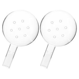 2개 장미 장식 구체 꽃 포장 볼 투명 속이 빈 꽃다발 DIY 홀더 웨딩 발렌타인데이 축제 수집