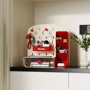 사무실 서재 책상 소품 수납 데스크 서랍 정리함 타공 보드 슬라이드 보관함