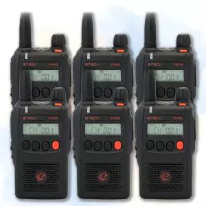 이테크 PD-400 PD400 고성능 업무용 산업용 공사현장 디지털 무전기 6대 세트 