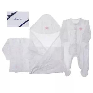 [갤러리아] (압소바말띠출산축하신생아저고리)꽃토끼뱀부배냇저고리+속싸개+우주복세트(A1A-1011T)