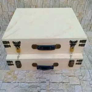 나무보관 상자 영정사진 보관함 귀중품 추모 경첩 사진