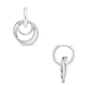 [브랜드 주얼리] 291156C01 패밀리 올웨이즈 인서클드 후프 실버 귀걸이