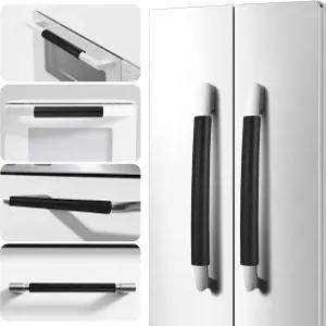 하이퍼모션 냉장고 도어 핸들커버 6팩 전자레인지 오븐 캐비닛 등 조절가능 PU 가죽 보호대 고정