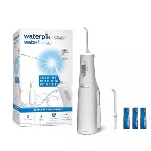 Waterpik 무선 물 세척기 여행 가정 배터리 작동 휴대용 ADA 승인 Cordless Express 흰색 WF-02