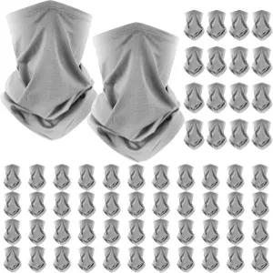 Jecery 60pcs 넥 게이터 페이스 커버 자외선차단 스카프 벌크 마스크 통기성 발라클라바 반다나 남성