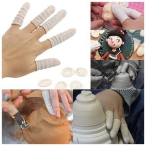 10/20피스 라텍스 손가락 침대 방오 방수 폴리머 클레이 수제 모델 작동 지문 제거 재사용 가능 도마그네틱