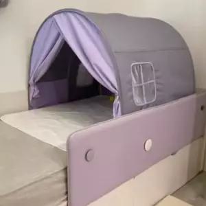 벙커 침대 동굴 텐트 캐노피 침대 동굴 터널 가림막 난방 방한