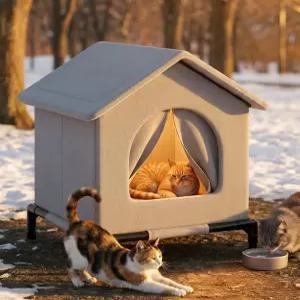 텐트 길고양이집만들기 길냥이 겨울집 방수 거실 급식소