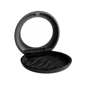 치과용 슬림 구강 관리 치아 투명 교정 장치 정렬기 교정기 보관함 정리함 용기 케이스거울이 있는 검은색