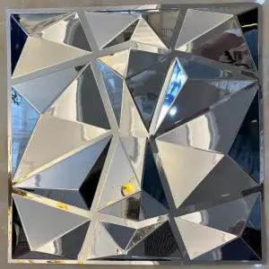 3D 벽패널 PVC 거실 인테리어 금색 은색 마감